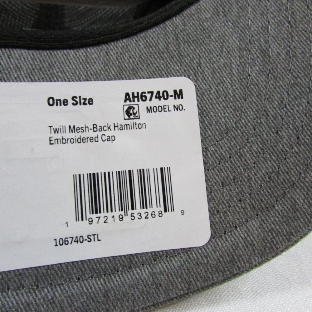 Carhartt Twill Meshback Hamilton Patch Snapback Trucker Cap Hat Steel AH6740
